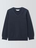 John Lewis Unisex V-Neck School Jumper, Navy