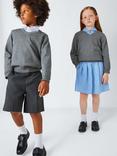John Lewis ANYDAY Unisex V-Neck School Jumpers, Pack of 2, Grey