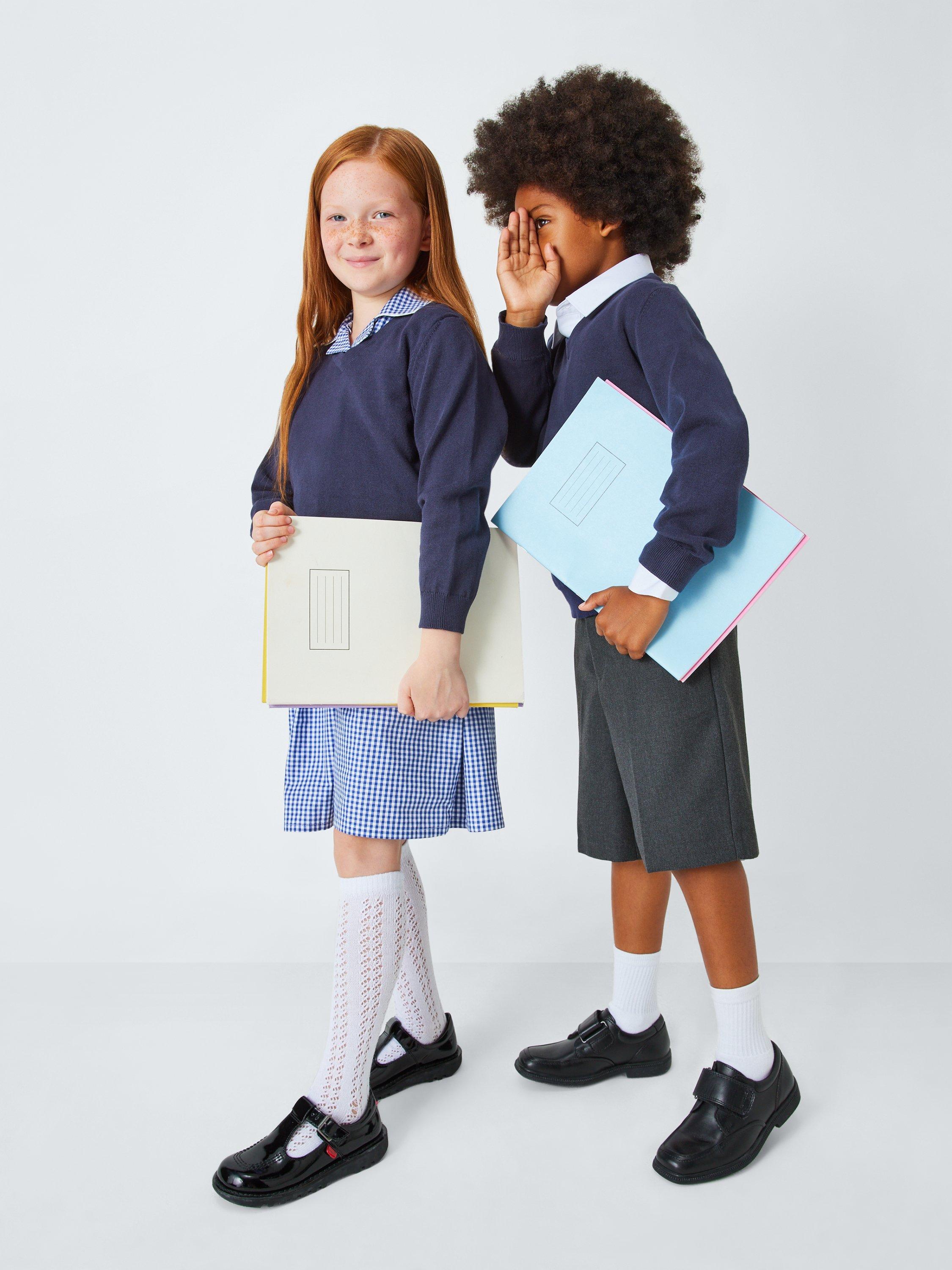 Product image 3 of 8, which shows John Lewis ANYDAY Unisex V-Neck School Jumpers, Pack of 2, Navy, 3 years