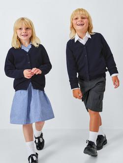 John Lewis Unisex School Cardigans, Pack of 2, Navy - view 2, Navy