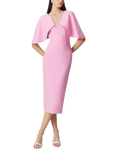 Elliatt Gia Cape Midi Dress, Pink
