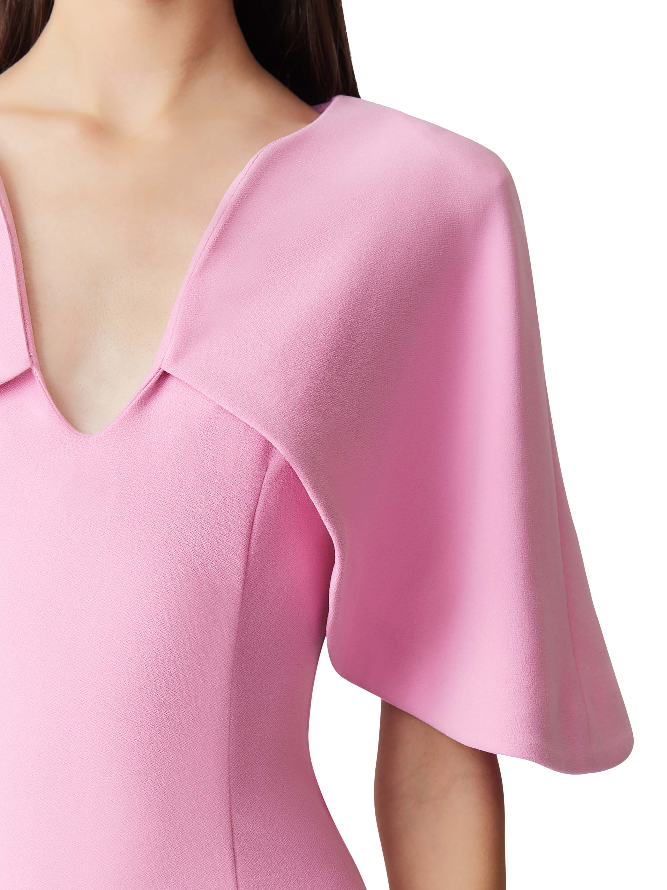 Product image 4 of 6, which shows Elliatt Gia Cape Midi Dress, Pink, S