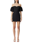 Elliatt Gia Off Shoulder Puffball Mini Dress, Black