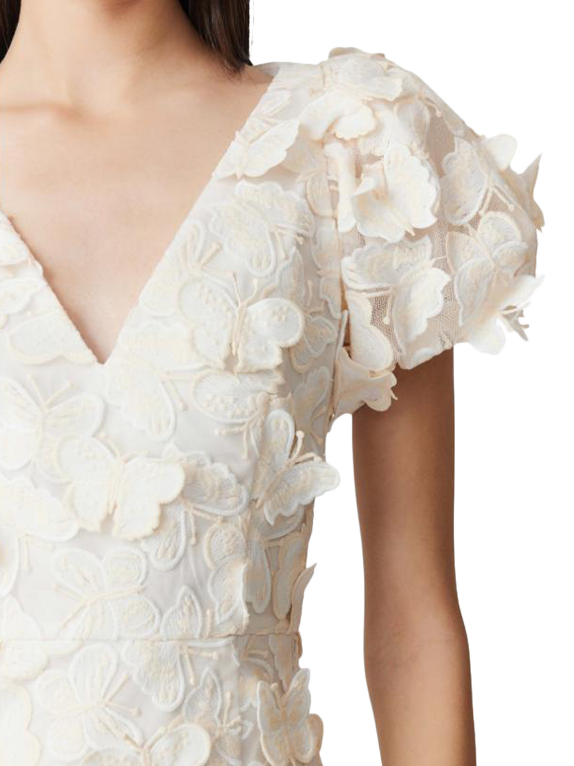 Product image 2 of 6, which shows Elliatt Scarlett 3D Butterfly Mini Dress, White, L