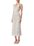 Elliatt Vonni 3D Floral Mesh Dress, White