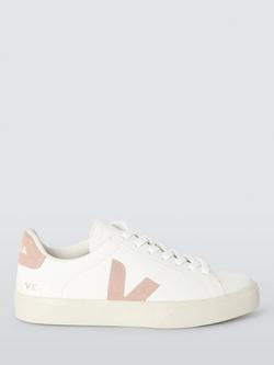 VEJA Campo Leather Trainers, White/Blush, White/Blush