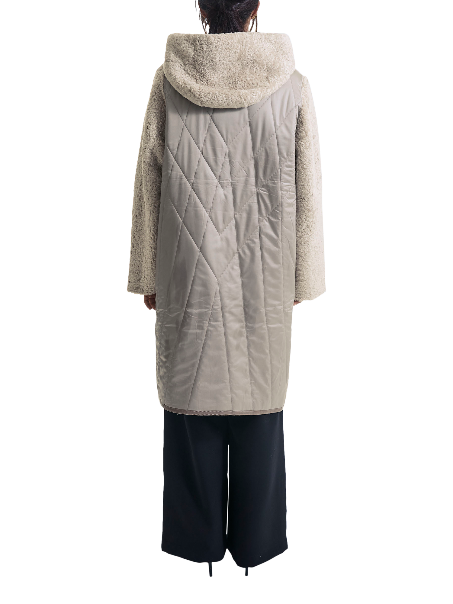 Product image 2 of 6, which shows James Lakeland Diamond Pattern Coat, Beige, 8