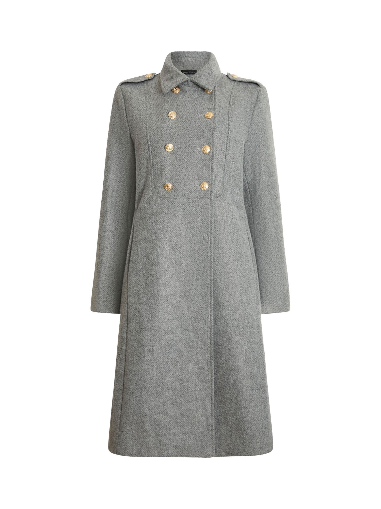 Product image 6 of 6, which shows James Lakeland Military Coat, Grey, 8