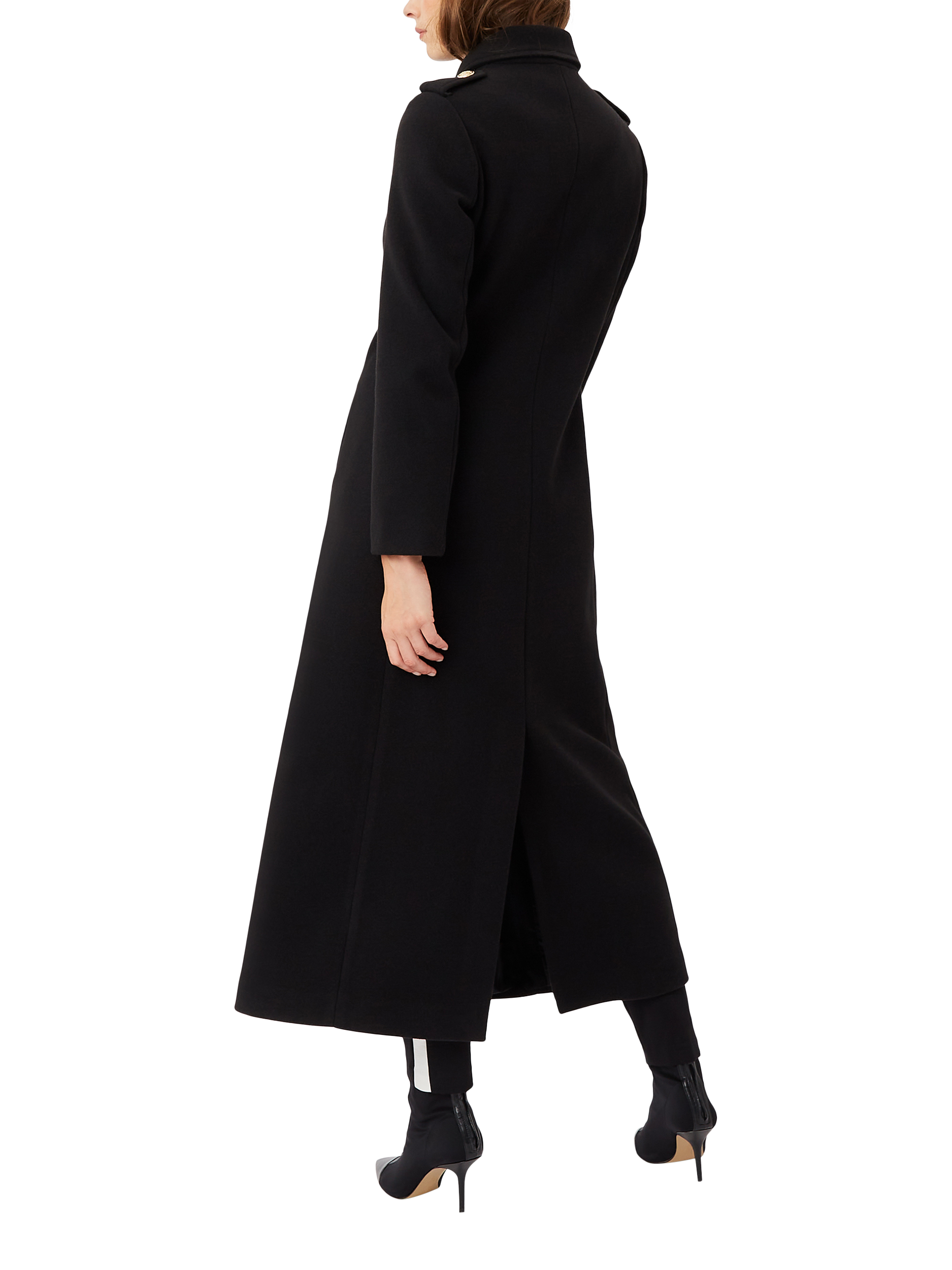 Product image 2 of 5, which shows James Lakeland Military Long Coat, Black, 8