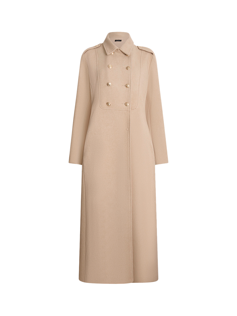 Product image 5 of 5, which shows James Lakeland Military Long Coat, Camel, 8