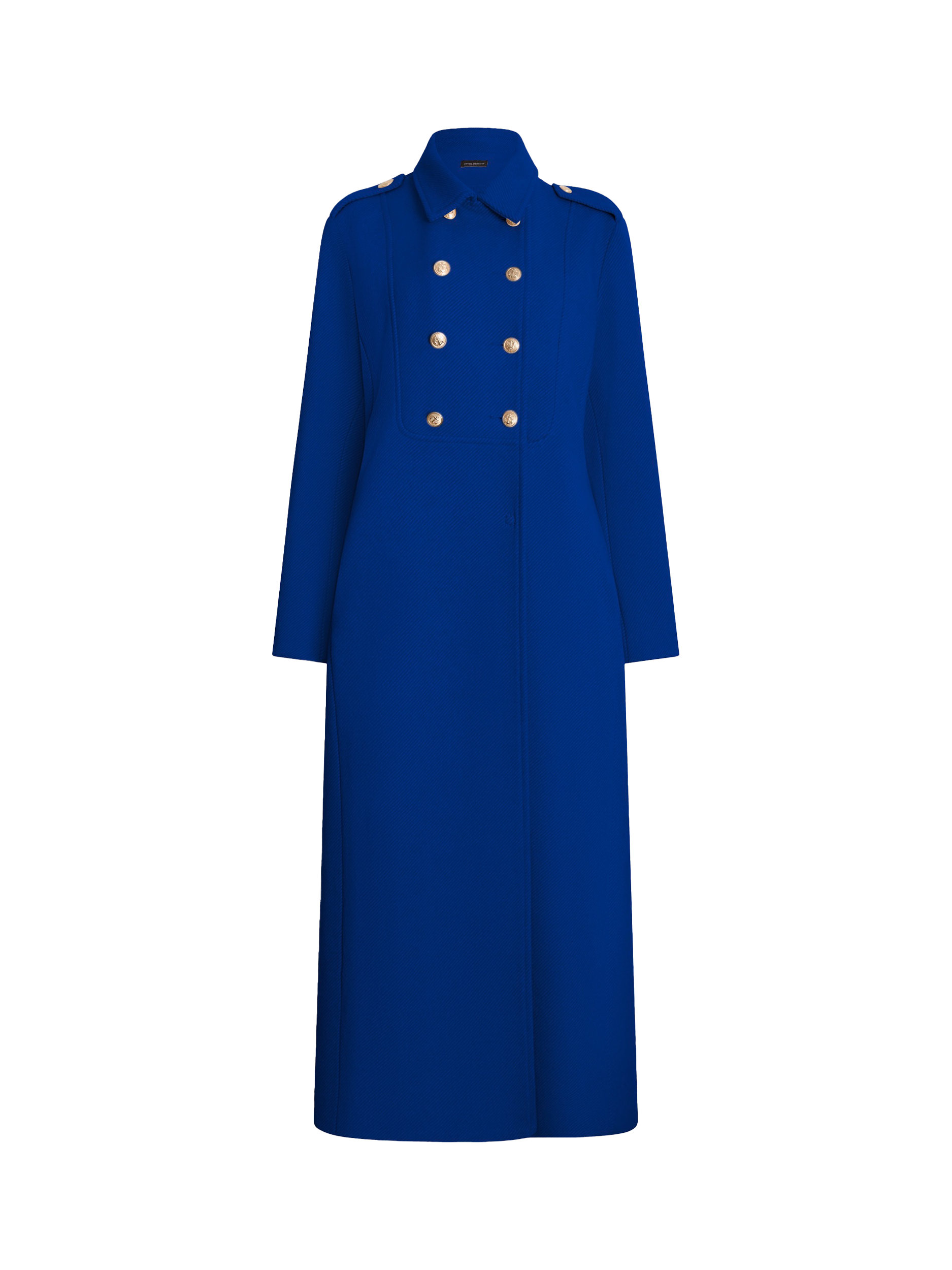 Product image 4 of 4, which shows James Lakeland Military Long Coat, Royal, 8