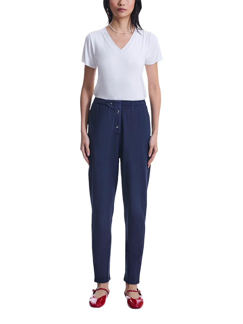 Product image 1 of 6, which shows James Lakeland Slim Fit Trousers, Navy, 8