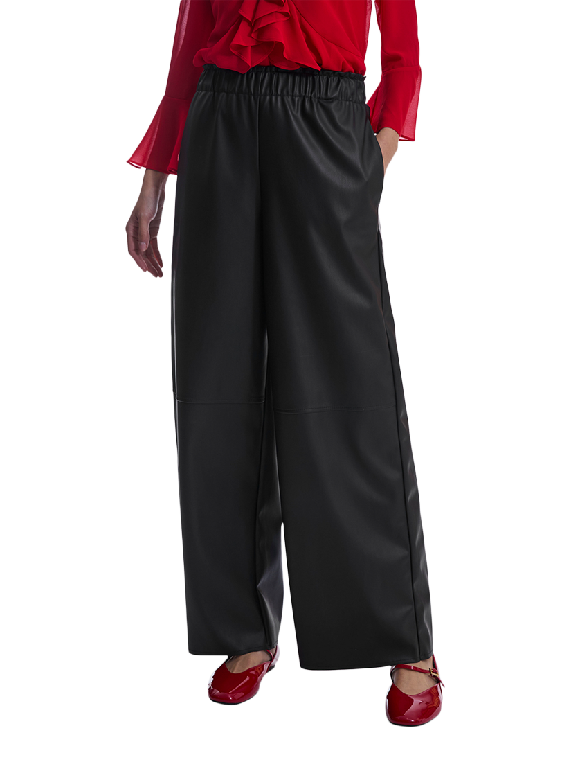Product image 3 of 6, which shows James Lakeland Faux Leather Trousers, Black, 8