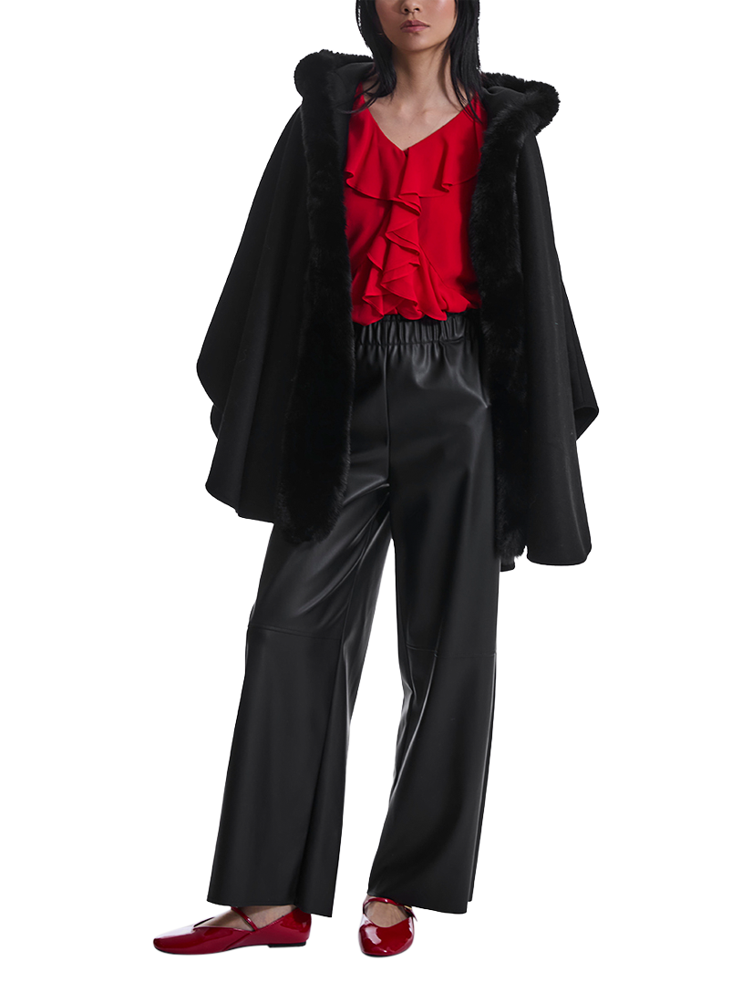 Product image 5 of 6, which shows James Lakeland Faux Leather Trousers, Black, 8