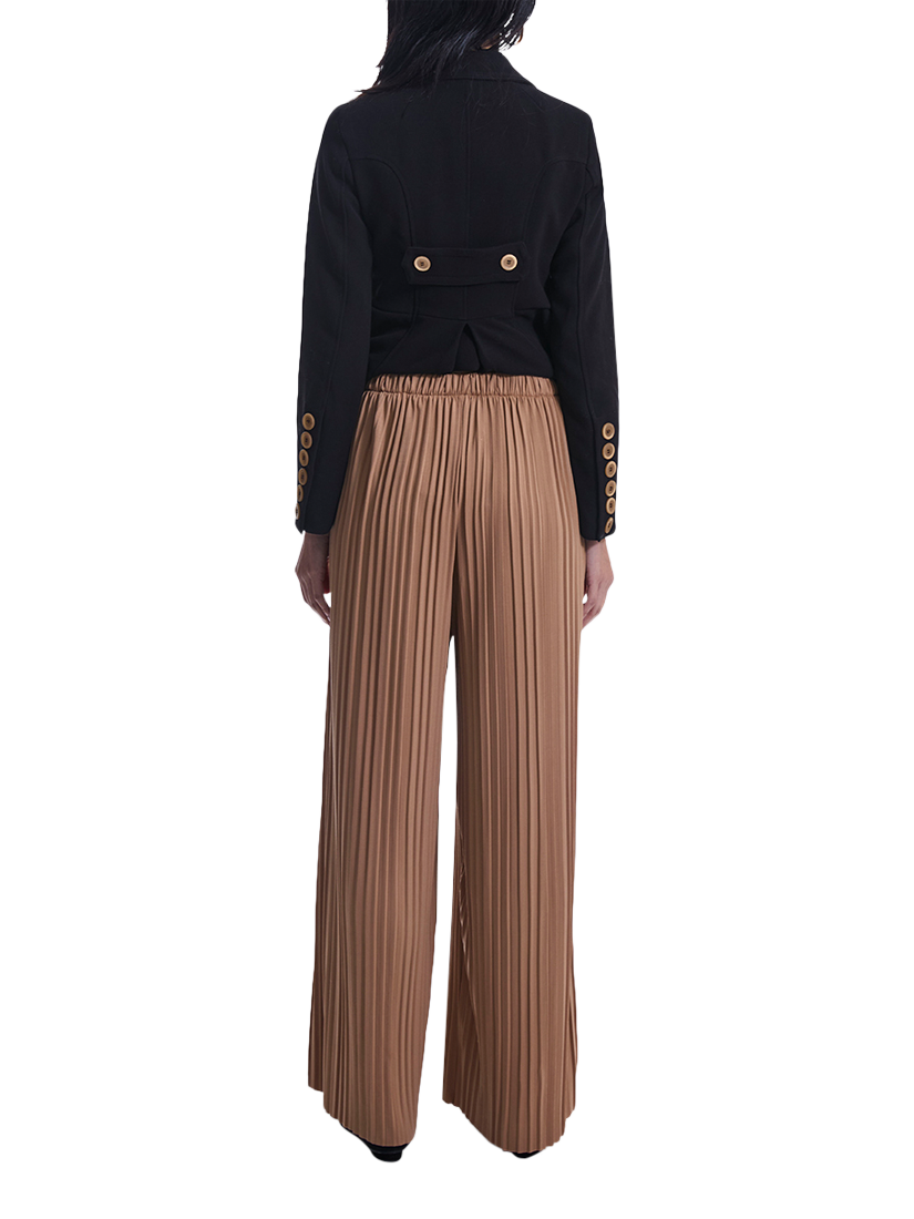 Product image 2 of 7, which shows James Lakeland Pleated Palazzo Trousers, Camel, 8