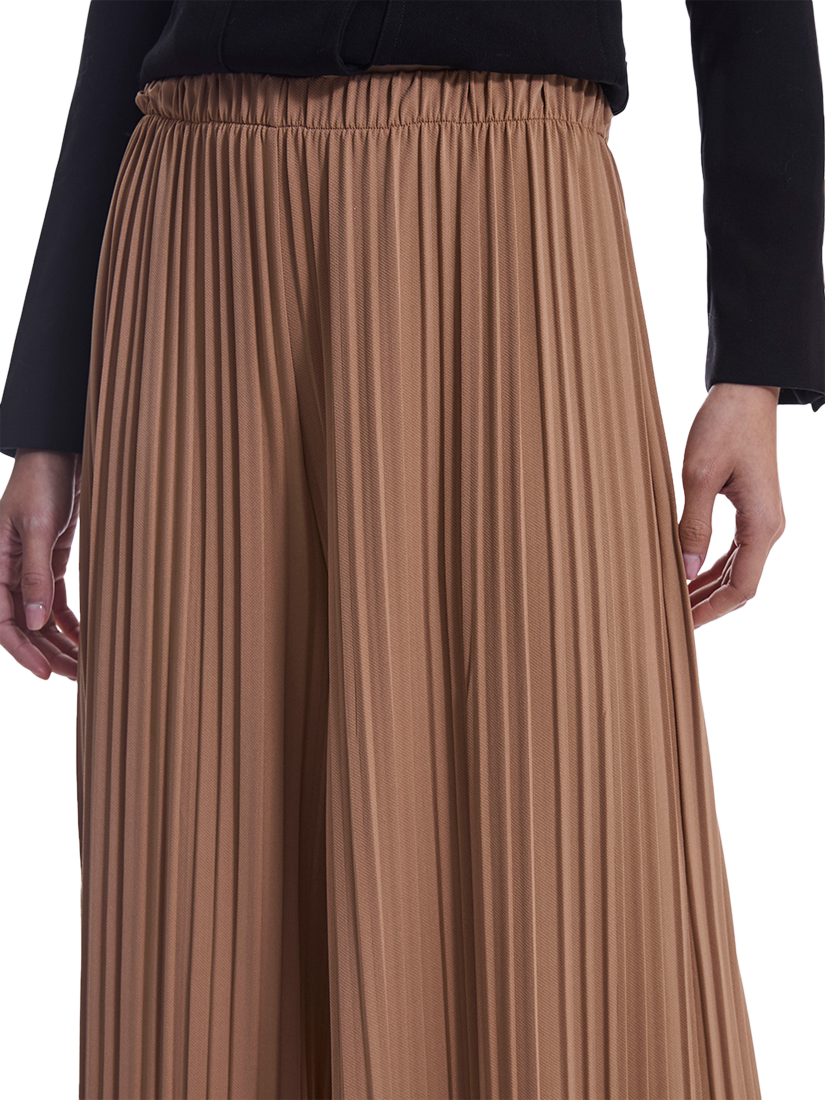 Product image 4 of 7, which shows James Lakeland Pleated Palazzo Trousers, Camel, 8
