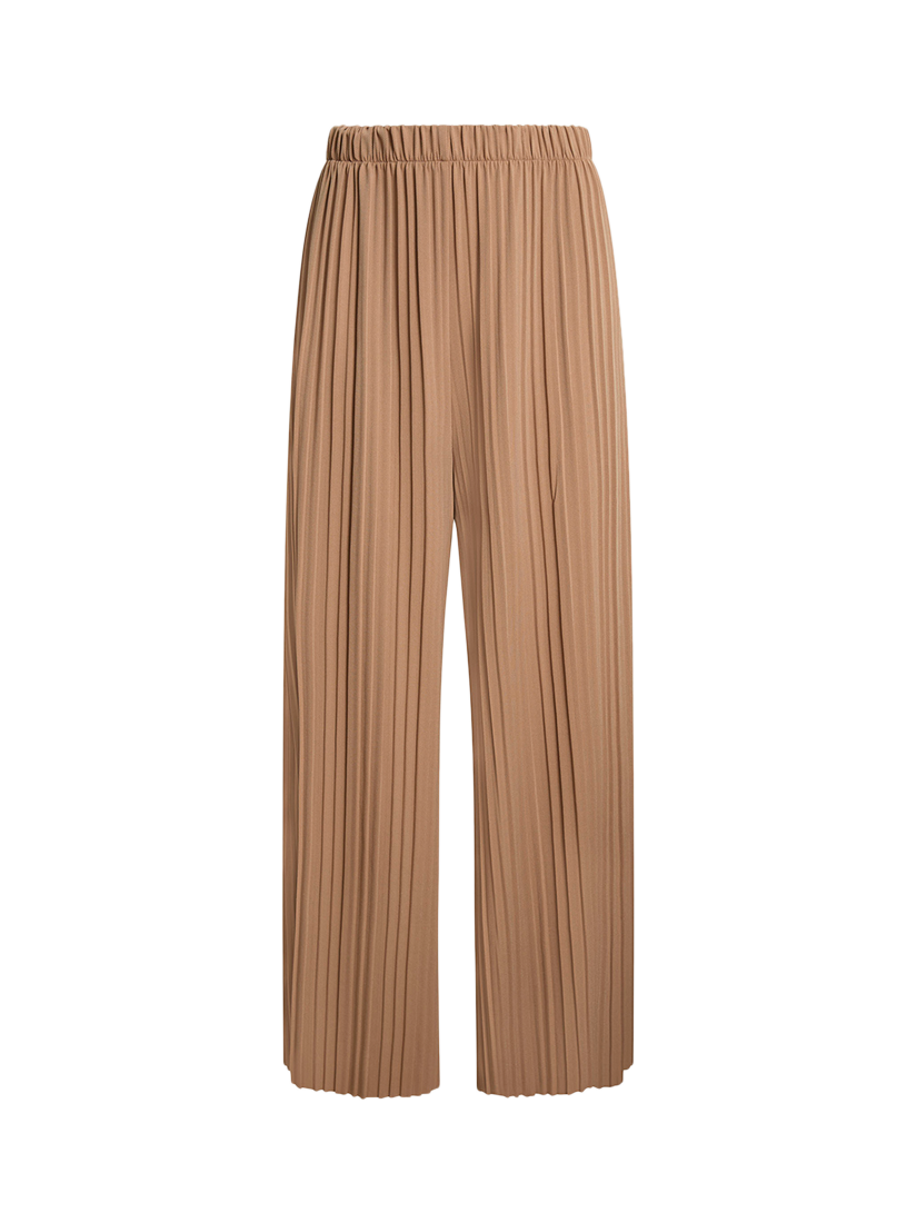 Product image 7 of 7, which shows James Lakeland Pleated Palazzo Trousers, Camel, 8