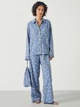 HUSH Luella Polka Dot Pyjama Set, Blue/Multi