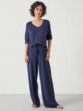 HUSH Nox Jersey Pyjama Set, Navy