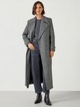 HUSH Campbell Herringbone Sequin Coat, Grey