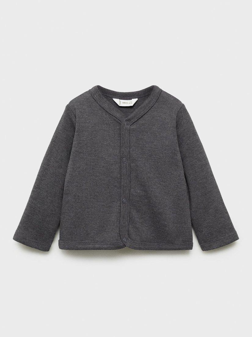 Mango Baby Jupiter Cardigan, Charcoal