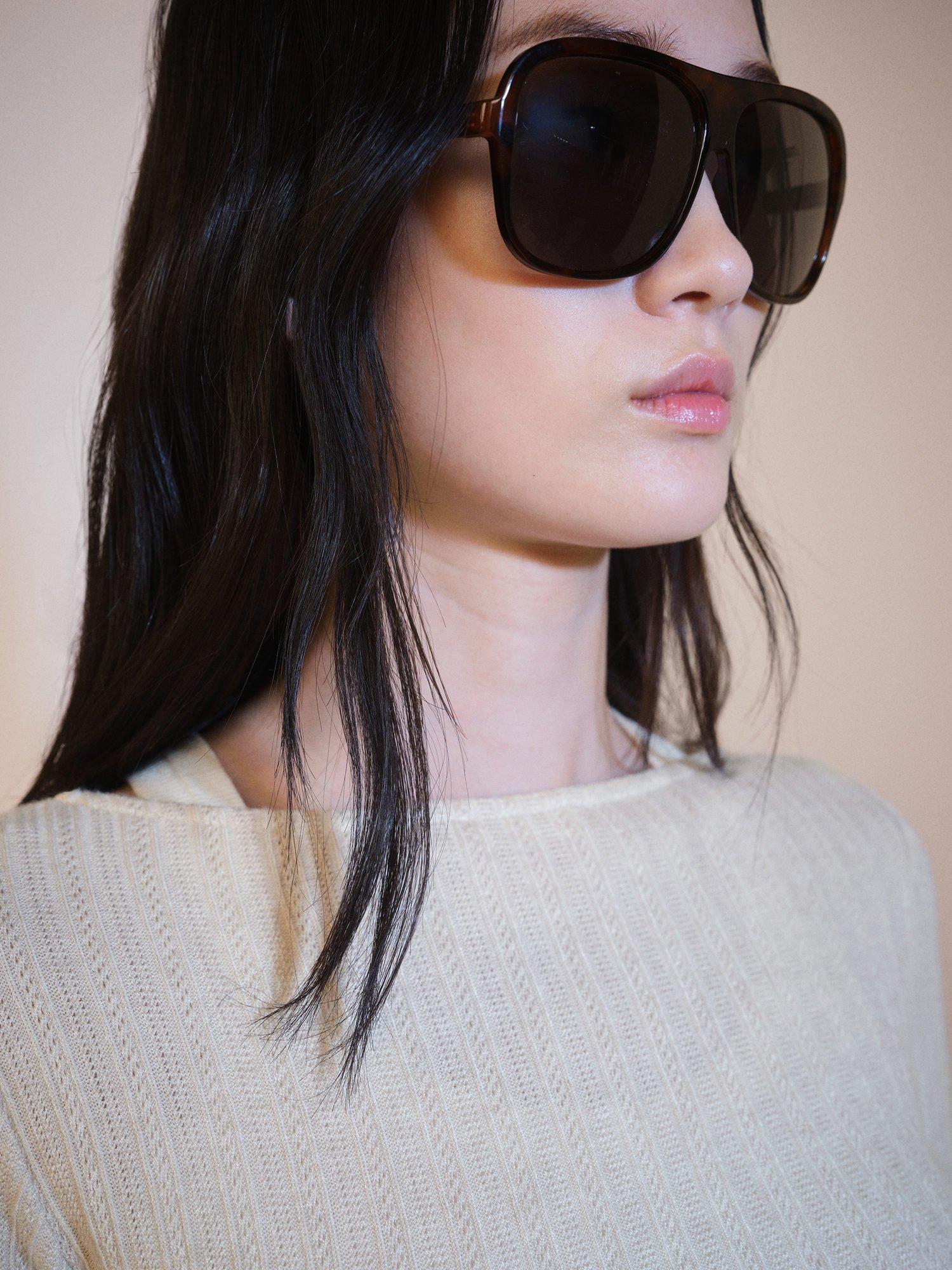 Product image 6 of 8, which shows Mango Boat Neck Long Sleeve Pointelle Top, Lt Pastel Grey, XL