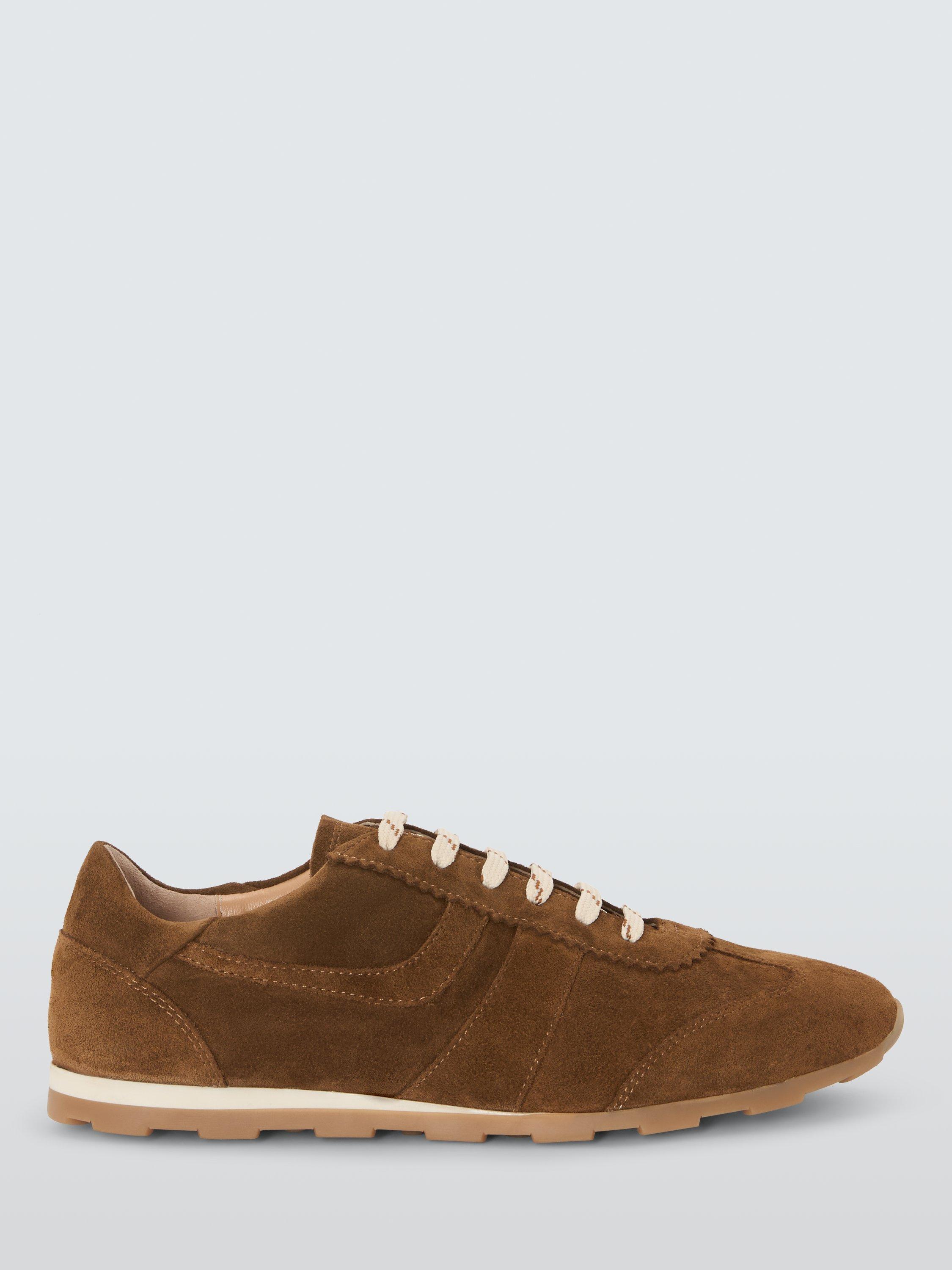 Product image 1 of 6, which shows John Lewis France Suede Sporty Runner Trainers, Tan, 3