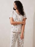 Chelsea Peers Seahorse Organic Cotton Rich Pyjama Set, Off White