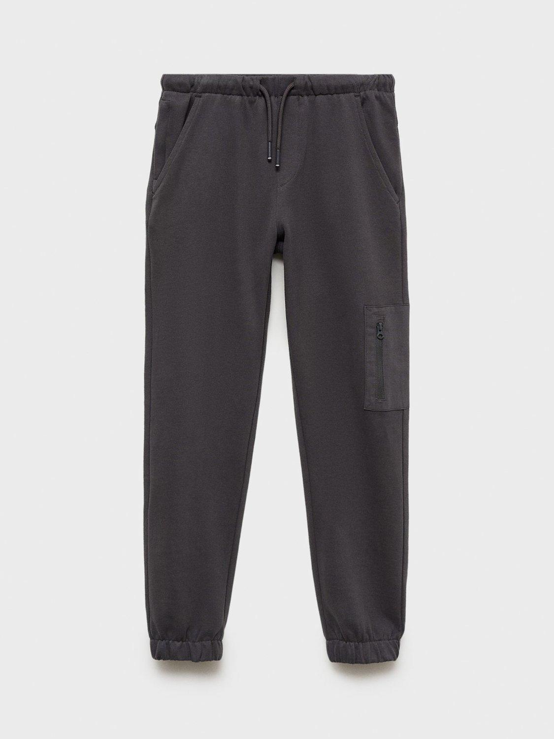 Mango Kids' Pocket Joggers, Charcoal