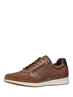 Geox Avery Nubuck Blend Trainers, Brown - view 2, Brown