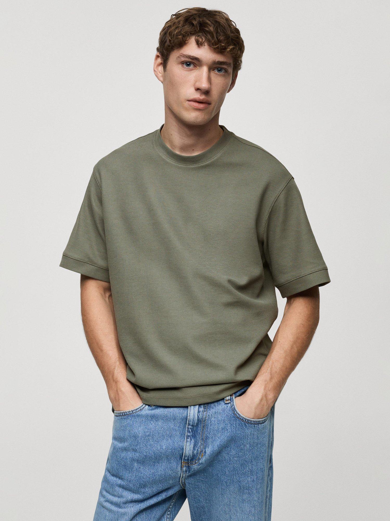 Mango Roland Regular Fit T-Shirt, Green