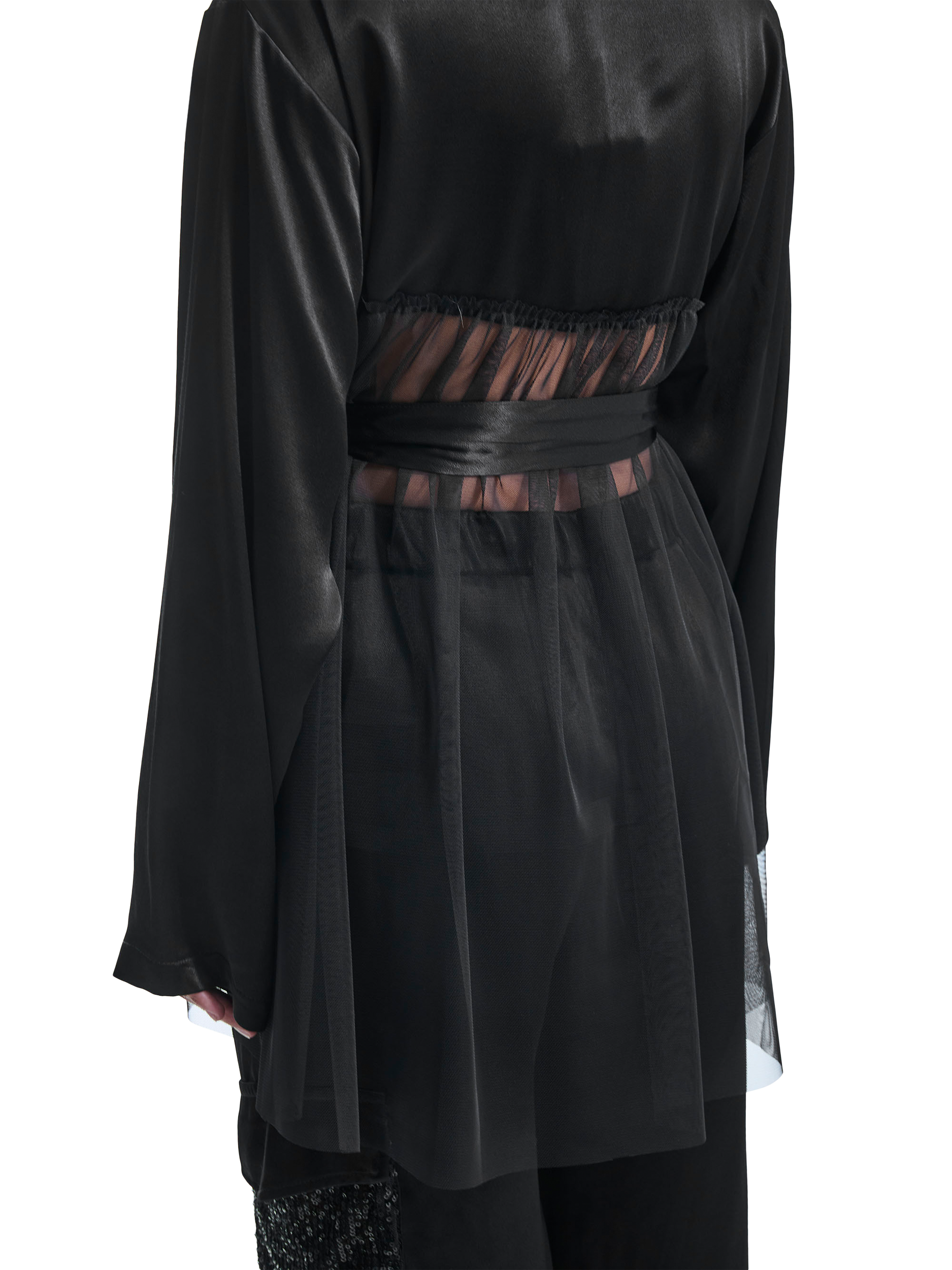 Product image 4 of 5, which shows James Lakeland Belted Tulle Jacket, Black, 8