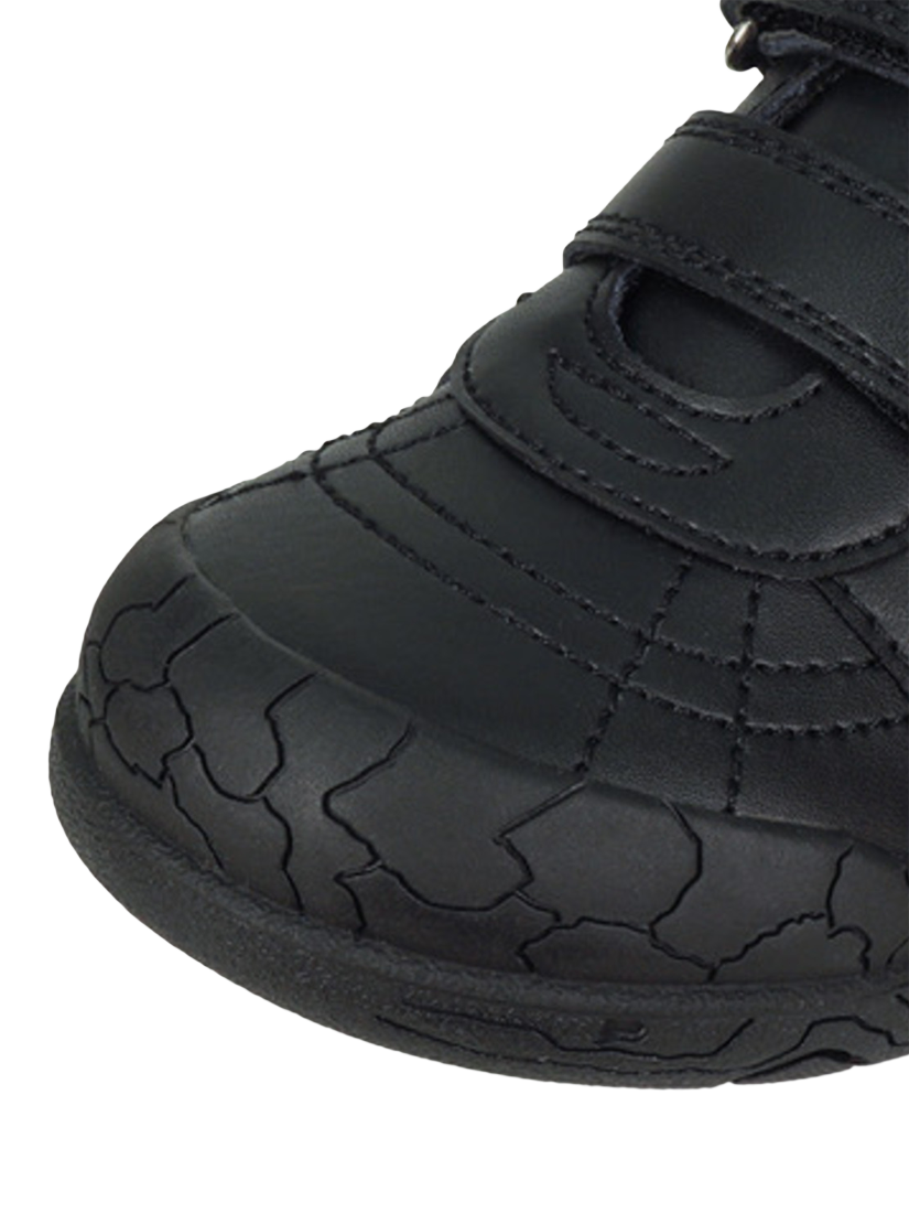 Product image 4 of 6, which shows ToeZone Kids' Rebel Dinosaur School Shoes, Black, 8 Jnr