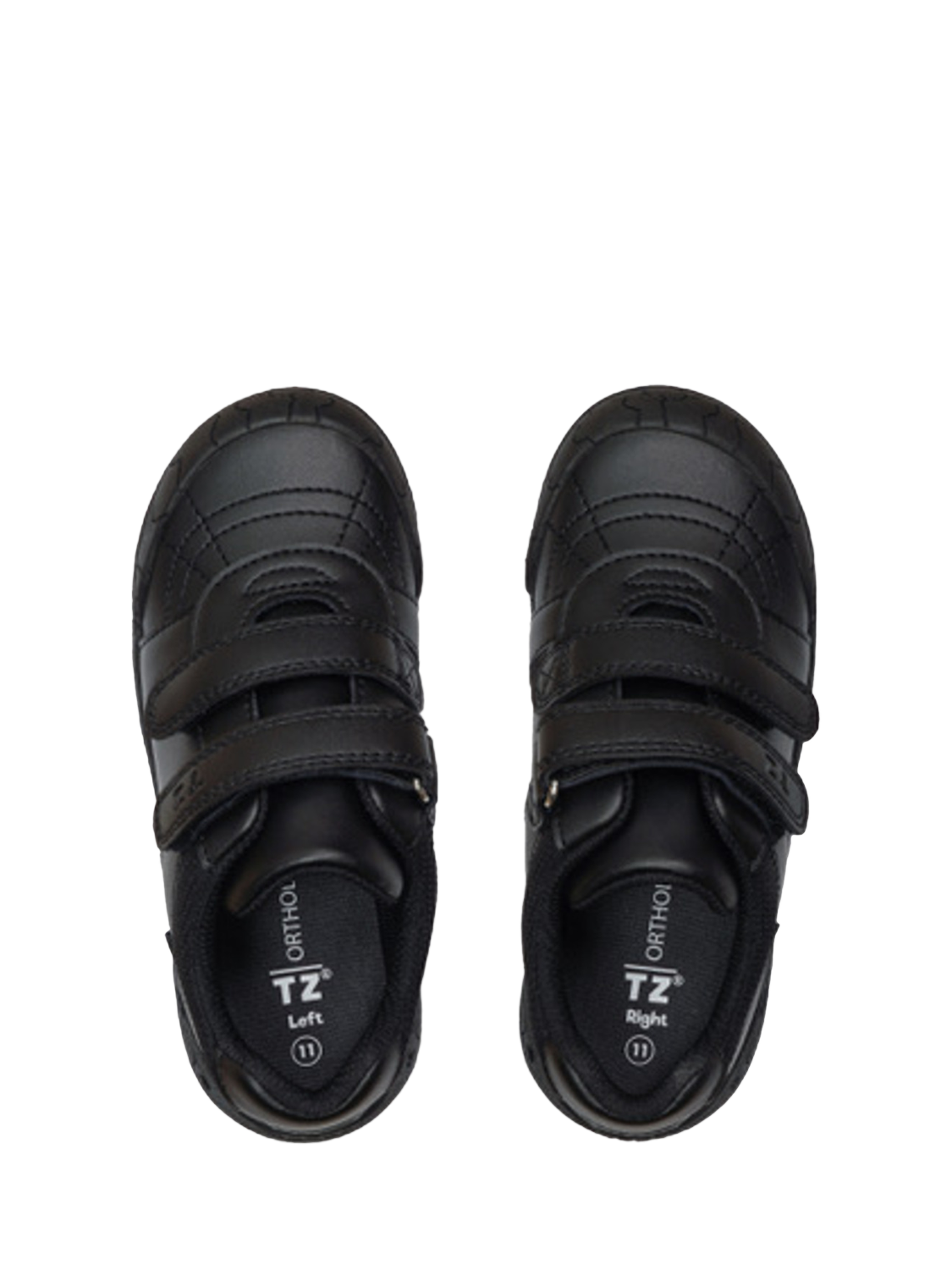 Product image 6 of 6, which shows ToeZone Kids' Rebel Dinosaur School Shoes, Black, 8 Jnr