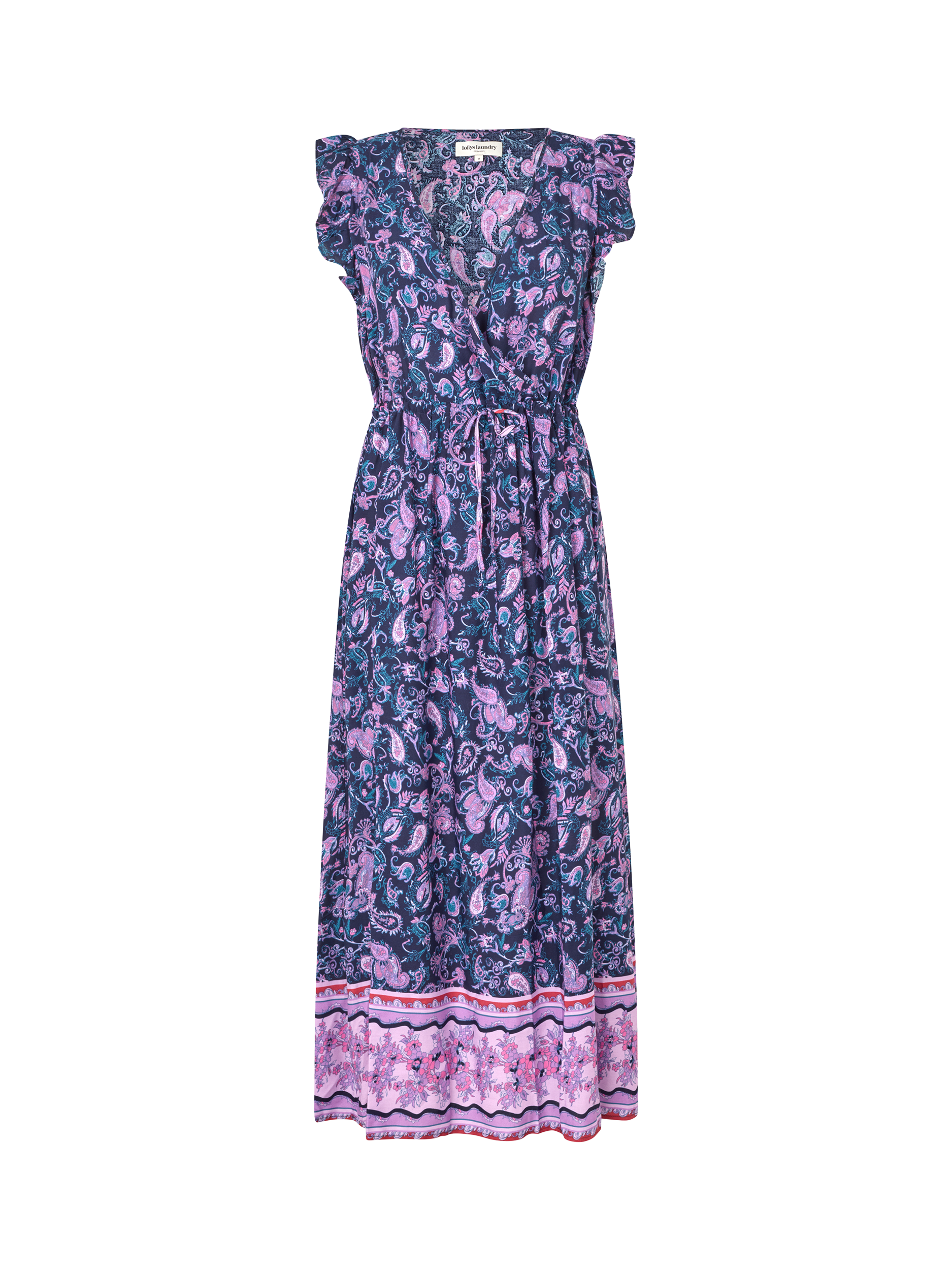 Lollys Laundry Samo Paisley Midi Dress, Purple/Multi