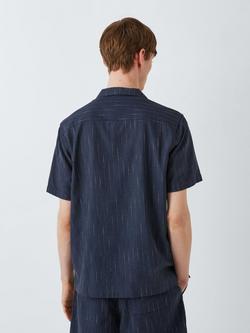 Kin Raised Stripe Short Sleeve Shirt, Dark Sapphire - view 2, Dark Sapphire