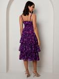 Chi Chi London Floral Midi Dress, Purple