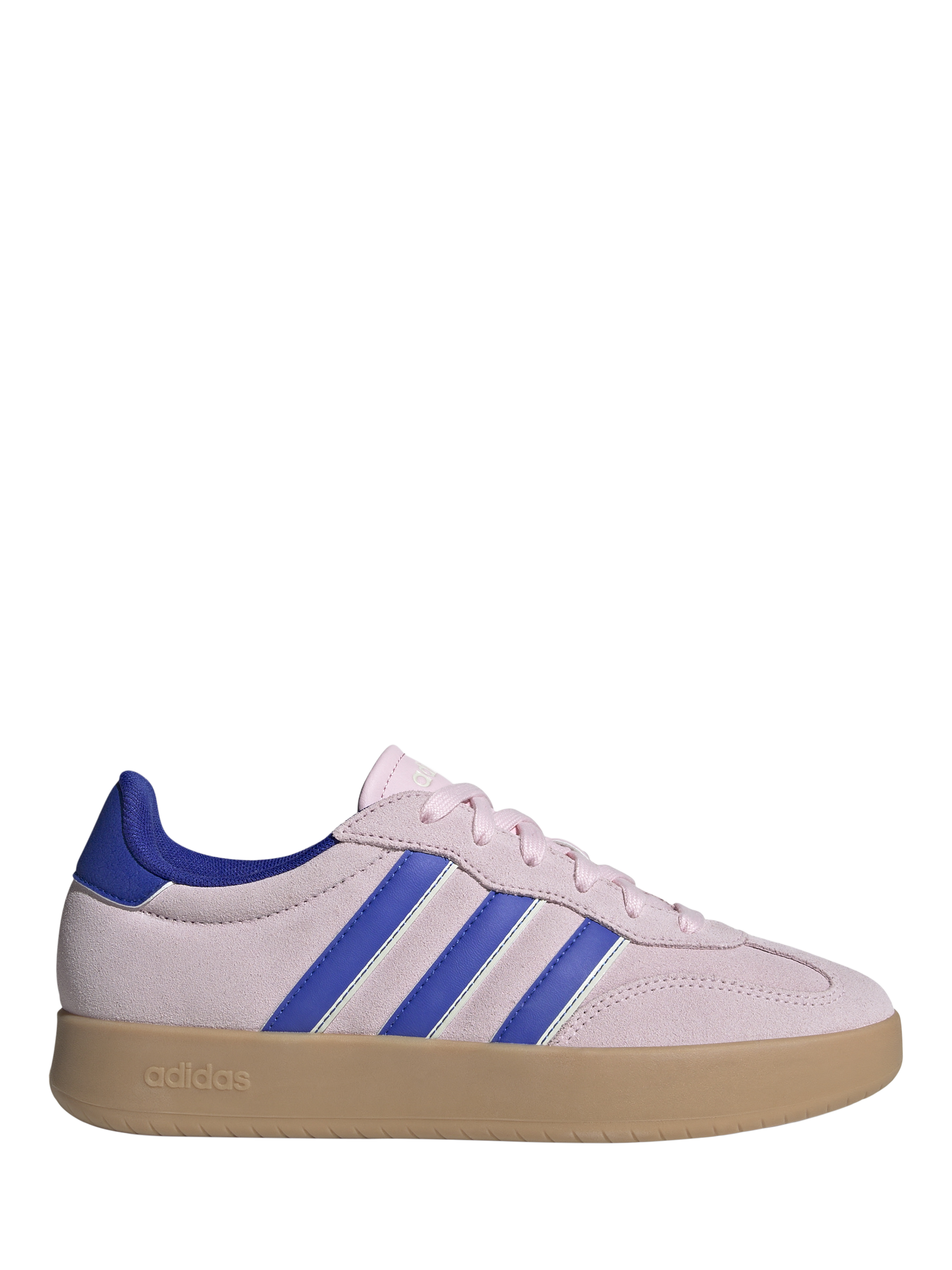 adidas Barreda Suede Blend Lace Up Trainers, Pink/Purple