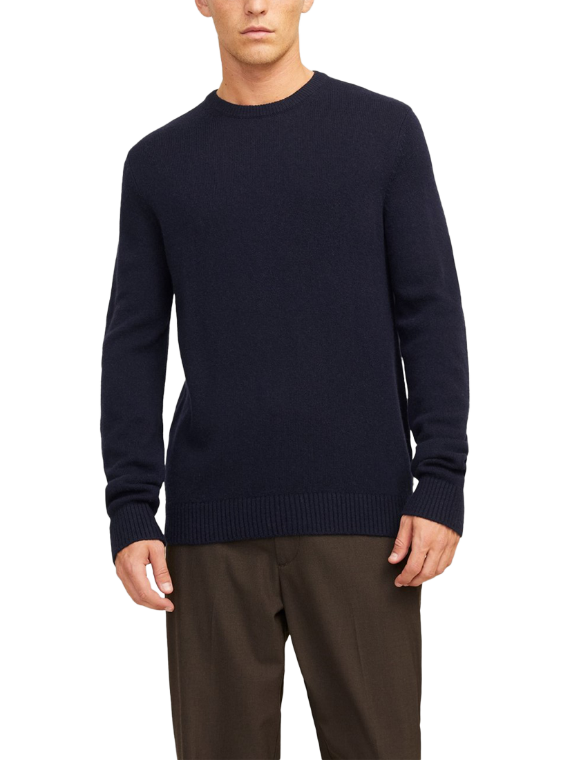 Jack & Jones Lambswool Knitted Jumper, Night Sky