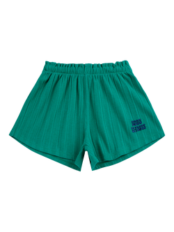 Bobo Choses Cotton Blend Woven Shorts, Green Dark