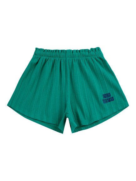 Bobo Choses Cotton Blend Woven Shorts, Green Dark