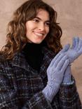 Brora Pointelle Longline Pure Cashmere Gloves