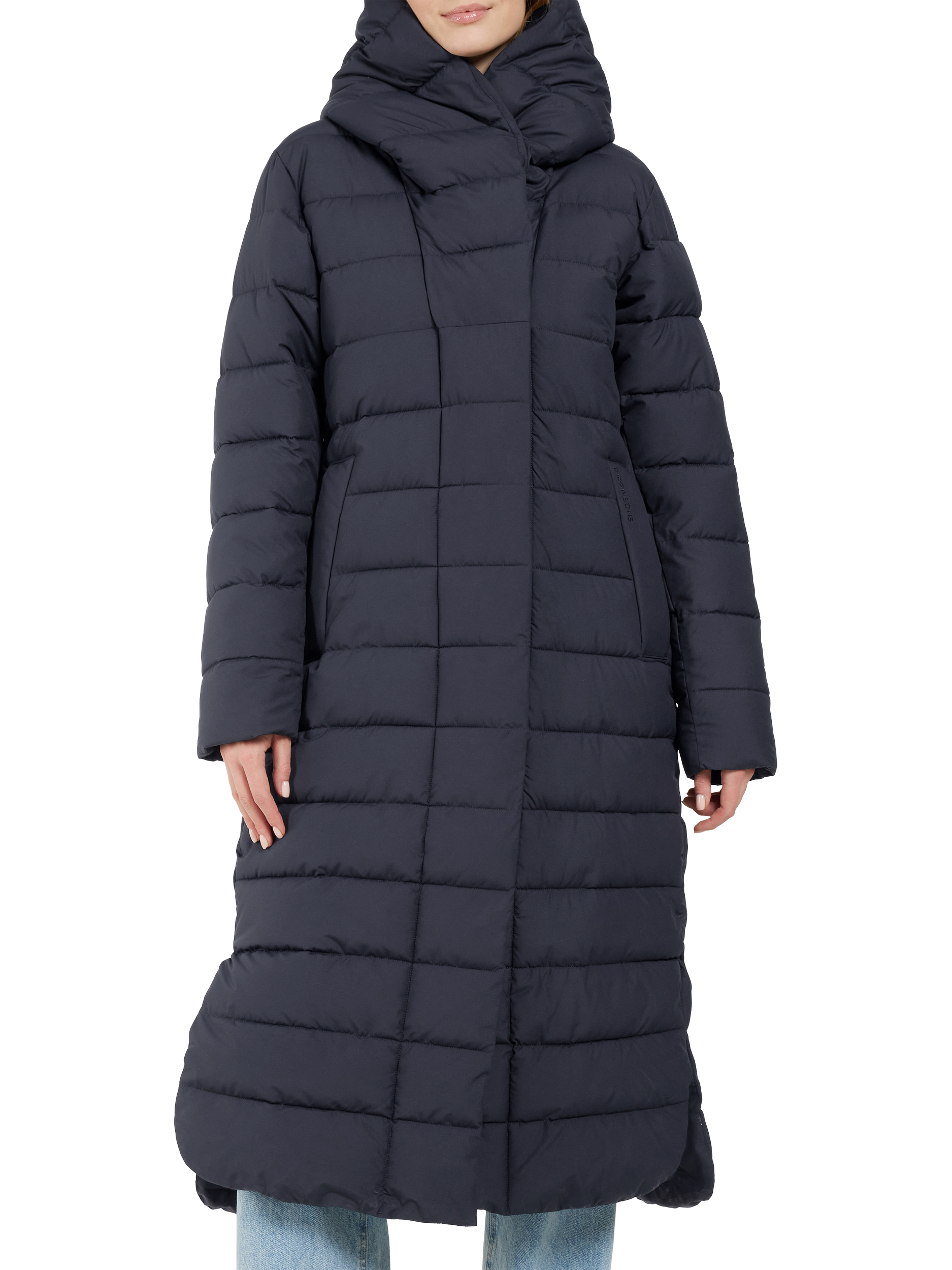 Didriksons Stella Hooded Padded Parka, Dark Night Blue