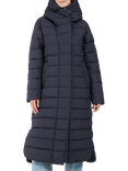 Didriksons Stella Hooded Padded Parka, Dark Night Blue