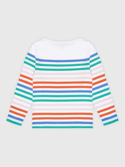 Armor Lux Kids' Mariniere Cotton Long Sleeve Top, Multi Stripe - view 2, Multi Stripe