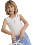 The New Society Kids' Lipsi Cotton Lobster Top, White