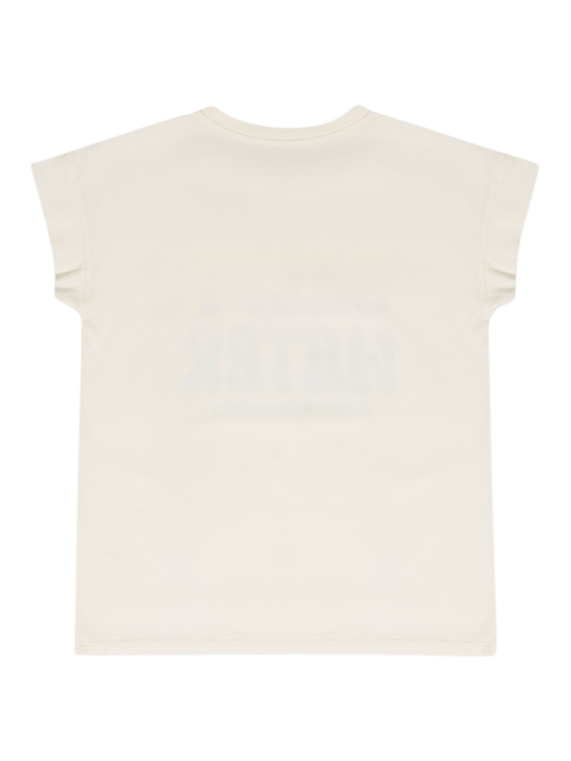 Product image 5 of 5, which shows The New Society Kids' Petros Cotton Logo T-shirt, White, 4 years