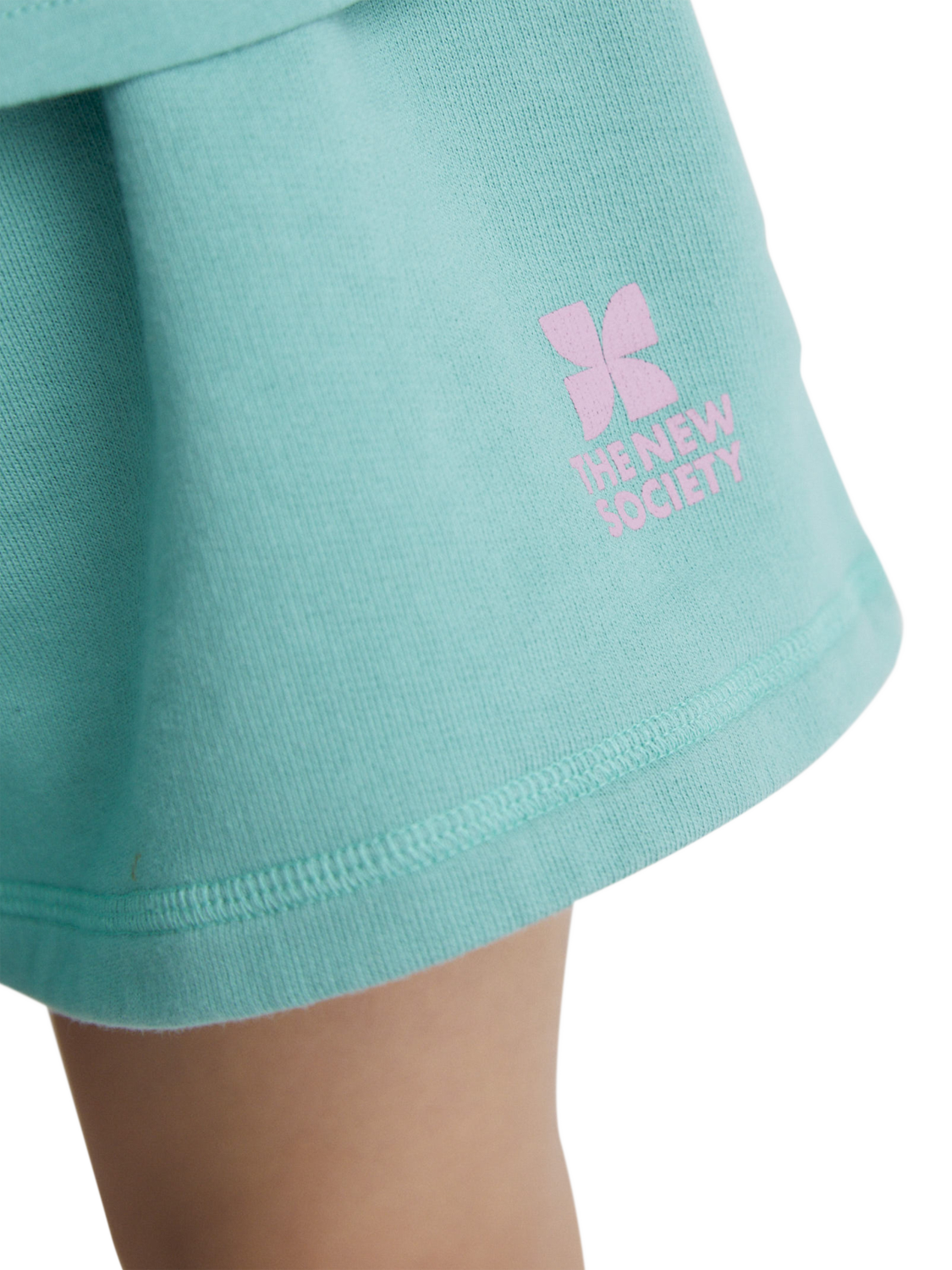 Product image 2 of 4, which shows The New Society Kids' Mykonos Cotton Drawstring Shorts, Jade, 4 years