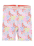 The New Society Kids' Nicolette Cotton Floral Biker Shorts, Anemone Print
