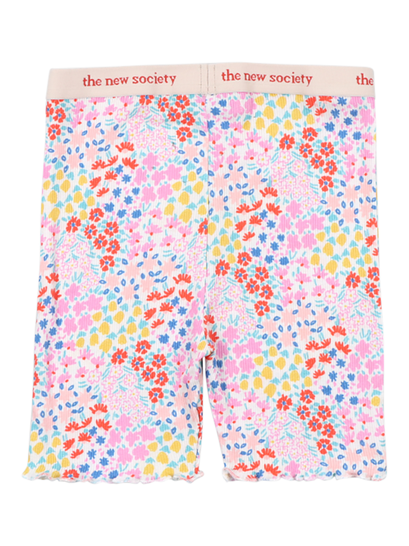 Product image 4 of 4, which shows The New Society Kids' Nicolette Cotton Floral Biker Shorts, Anemone Print, 4 years